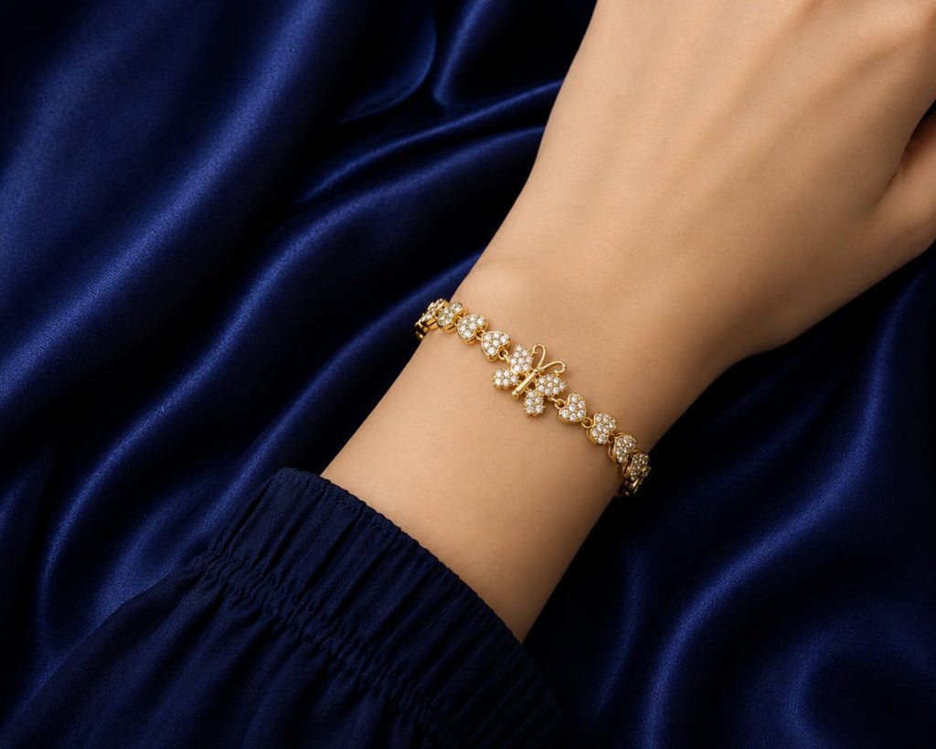 Royal Crystal Butterfly Bracelet LT-555 (Premium Packaging)