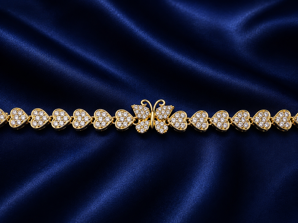 Royal Crystal Butterfly Bracelet LT-555 (Premium Packaging)