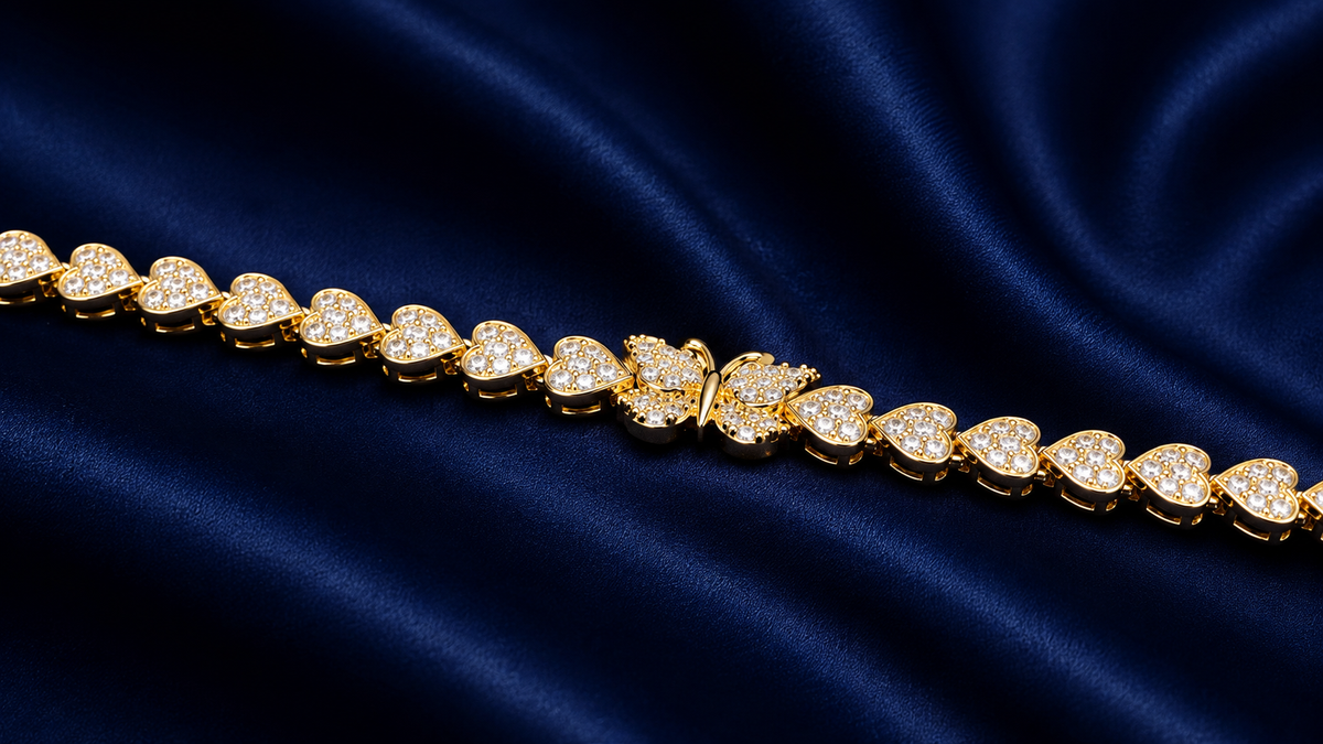 Royal Crystal Butterfly Bracelet LT-555 (Premium Packaging)